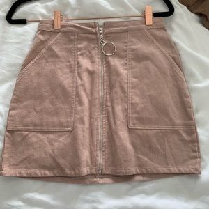 Pink mini skirt